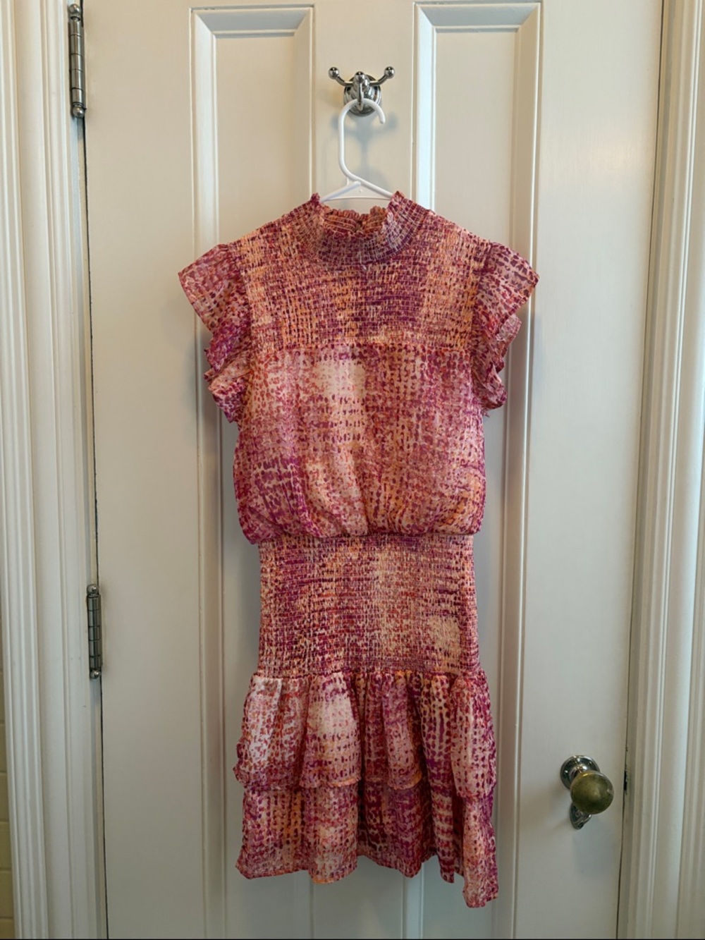 Aqua Pink and Orange Dress
